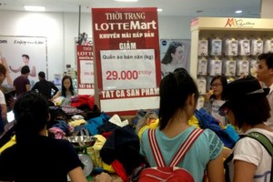 Trung tâm thương mại bán quần áo theo kg
